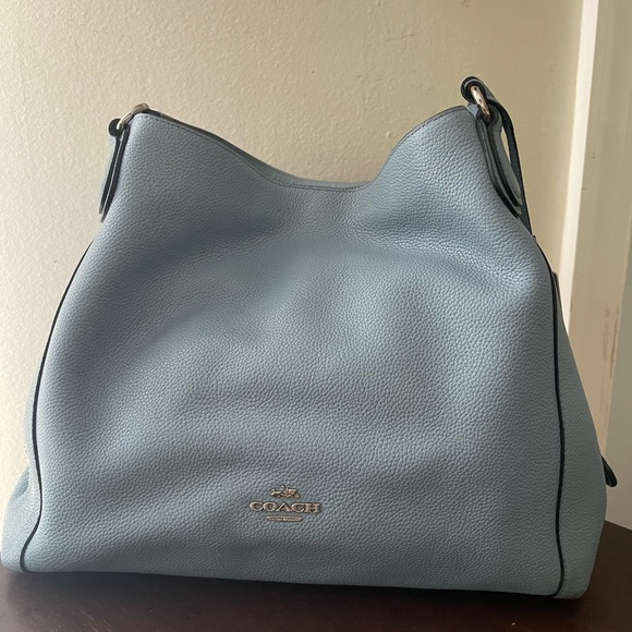 Coach Light Blue Hallie Shoulder Bag - Picture 2 of 10
